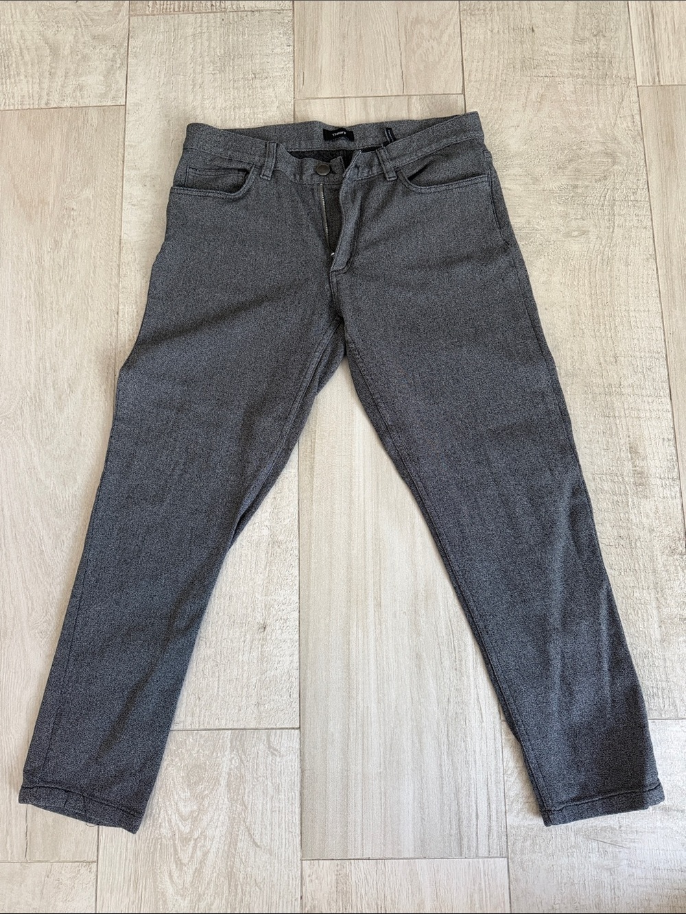 Theory Men's Slim Straight Jeans in Charcoal Gray